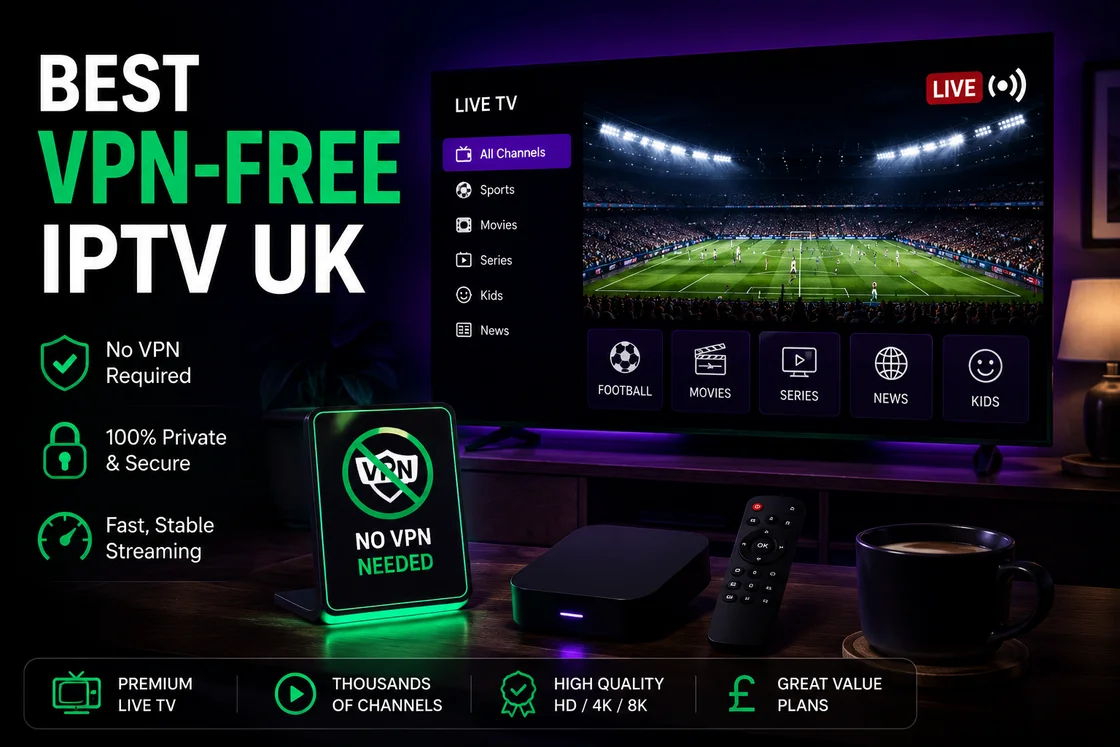 Best VPN-free IPTV UK, by IPTVUKElite