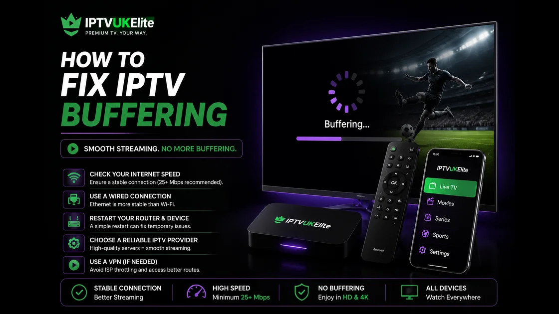 How to fix IPTV buffering UK — a smooth streaming checklist by IPTVUKElite